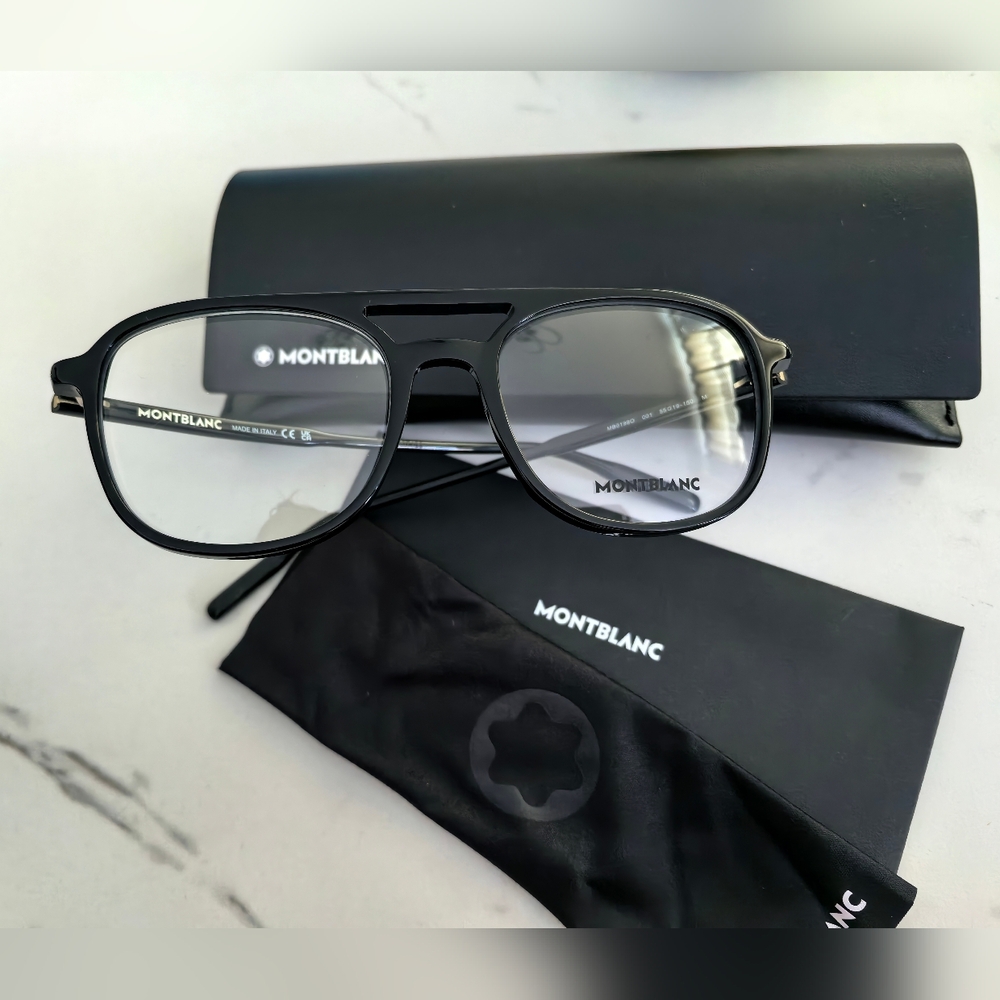 MontBlanc eyeglasses frame MB0198O shiny black